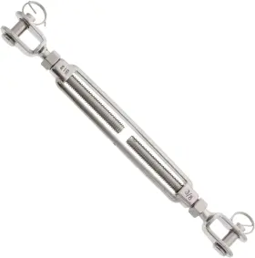 Pg-jjt-3 Thepumpgirl Pg-jjt-3/4-6-1 3/4 Inch X6 Jaw Open Body Marine Turnbuckle 316 Stainless Steel 1pack