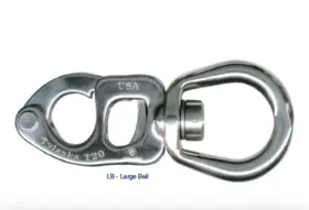 Ty1020-l Tylaska Marine And Aerospace T20 Snap Shackle With Large Bail Stainless Steel
