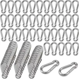 Vssm601 V-chen 100pcs 2.4 Inch Carabiner Clip Spring Snap Hook M6 2-3/8 Heavy Duty Galvanized Vssm601 V-chen 100pcs 2.4 Inch Carabiner Clip Spring Snap Hook M6 2-3/8 Heavy Duty Galvanized
