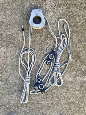 Walder 203c Boom Brake With Tensioning Line And 4 1 Tackle For 30 - 40 Ft Sailboat