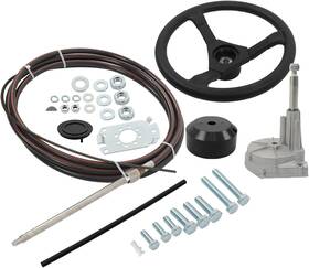 Wflnhb 1-8940935-971213 Outboard Steering System Kit 16 Feet Boat Cable Wheel Marine