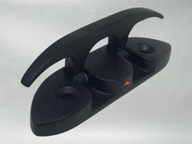 Whitecap 6745b Nop - Black Folding Cleat 3-hole Size 4-1/2 Inch Fastener 1/4