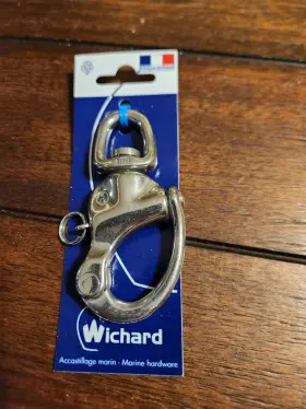 Wichard Marine 02475 3-1/2 Inch Snap Shackle With Swivel Eye Upc 3587790024753