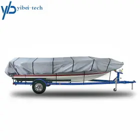 Yi183246t Yibei-tech 14ft Jon Boat Cover Water Proof Trailerable For Gray 600d