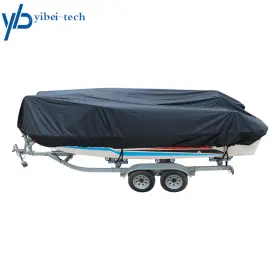 Yi87633t Yibei-tech 17-19ft Boat Cover Fishing V-hull Runabout Waterproof Trailerable Unused Black