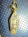 Garhauer Sailboat Fiddle Block (3/8" Line) 1.75 & 1" Sheaves 4.5"L Body Used. Price: $89.99.