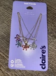 Claire Pink Purple Blue Rhinestone Bff 4 Pc Best Friend Necklace Set New. Price: $17.99.