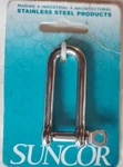 New Suncor 1/4" Captive Pin Long D Shackie Stainless Steel For Boat/marine 750 #. Price: $5.00.