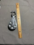 Schaefer Single Stainless Steel Wire Block - 1/2" Sheave Used. Price: $45.00.