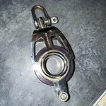 Garhauer Single Block With Shackle Stainless Steel Becket 1/2 Sheave Used. Price: $35.00.