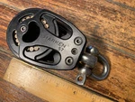Harken 57MM Black Magic Double Block 1/2" Line 3,600# Swl Model 3217 /3 Used. Price: $189.00.