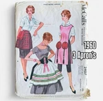 Vtg Mccall 2407 Pattern (C.1960) Rare Dirndl Aprons Potholders One Size Used. Price: $15.00.