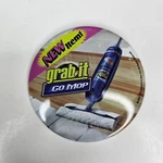 Sc Johnson Grab It Go Mop Vintage Pinback Button Advertising Vest Used. Price: $7.00.