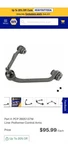 Suspension Control Arm And Ball Joint Assembly Front Left Upper Napa 260-5137 New. Price: $54.99.
