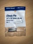 Marine Clevis Pin 1/4 X7/8 (6MM 22MM) Stainless Steel Qty Model 242768 New. Price: $15.77.