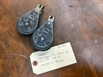 Garhauer Single Block 1/4" Sheave Dia Length Line 1/2". Sold As Pair Used. Price: $38.95.
