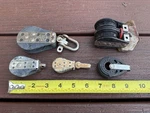 Lot Of 5 Vintage Harken Small Boat Blocks - Bullet / Cheek Utility Hardware Used. Price: $44.00.