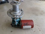 Ideal Windlass Motor Model Mm, Serial EN-87 12V, Gearbox Assembly, And Capstan. Used. Price: $300.00.