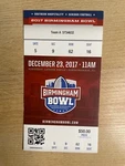 2017 Birmingham Bowl Texas Tech Vs. South Florida Football Ticket B2602. Price: $20.00.