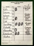 Sept 9TH 2002 Tampa Bay Devil Rays (3) Dugout Lineup Card Vs. Boston Red Sox (6). Price: $20.00.