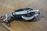Ronstan RF1255 44MM Becket And Snap Shackle Block Sheeave Is Solid But Notched Used. Price: $19.00.