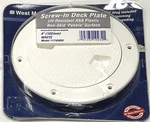 West Marine Screw-in Watertight White Deck Plate Model 11743093 New. Price: $18.00.