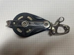 Fico Australia FG5033 Swivel Sailing Block W/ Snap Shackle & Becket - Smooth Used. Price: $30.00.