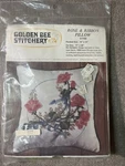 Golden Bee Stitchery Crewel Pillow Kit Vintage Decorative Rose Ribbon 1102 14X14 New. Price: $17.99.
