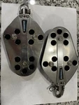 Two Schaefer Marine Fiddle Blocks Stainless 705-45 Used. Price: $125.00.