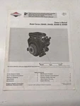 Briggs Stratton Operating Maintenance Manual 290400 294400 303400 350400 Engine Used. Price: $13.64.