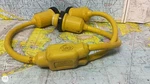 Boaters' Resale Shop Of Tx 2603 0801.15 Marinco Amp 125 Volt Y-adapter 157AY Used. Price: $110.93.