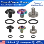 Titanium / Stainless Steel Coolant Bleeder Screws For Alfa Romeo Giulia Stelvio New. Price: $21.99.
