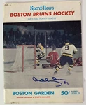 1966 Bobby Orr Debut Signed Program Boston Bruins Oct Detroit Red Wings Ex. Price: $14999.00.