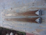 Pair Vintage Teak Spreader Spars For Sailboat Mast 43" Aluminum Hardware Used. Price: $225.00.