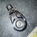 Garhauer Single Block With Shackle Stainless Steel 1/2 Sheave Used. Price: $30.00.